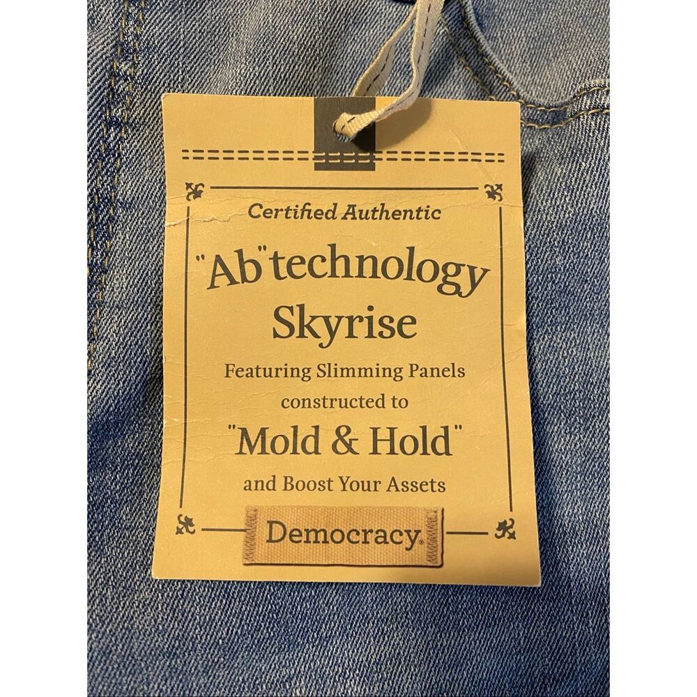 Democracy Ab Technology Skyrise Mold & Hold Jeans W/ Booty Lift Sz 10 NWT - Picture 2 of 14